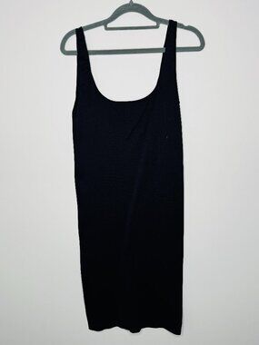 Intimately Free People Compression Slip Dress Womens M/L Black Nylon Bland Sleev
